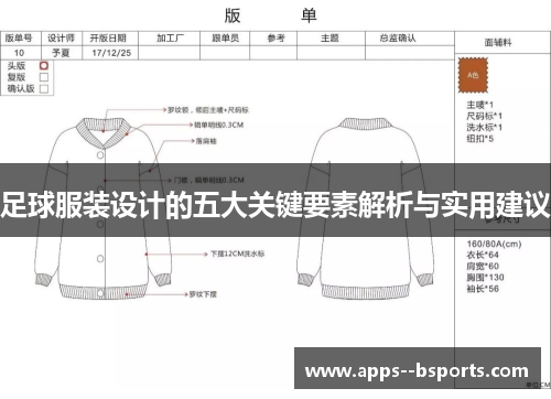 足球服装设计的五大关键要素解析与实用建议